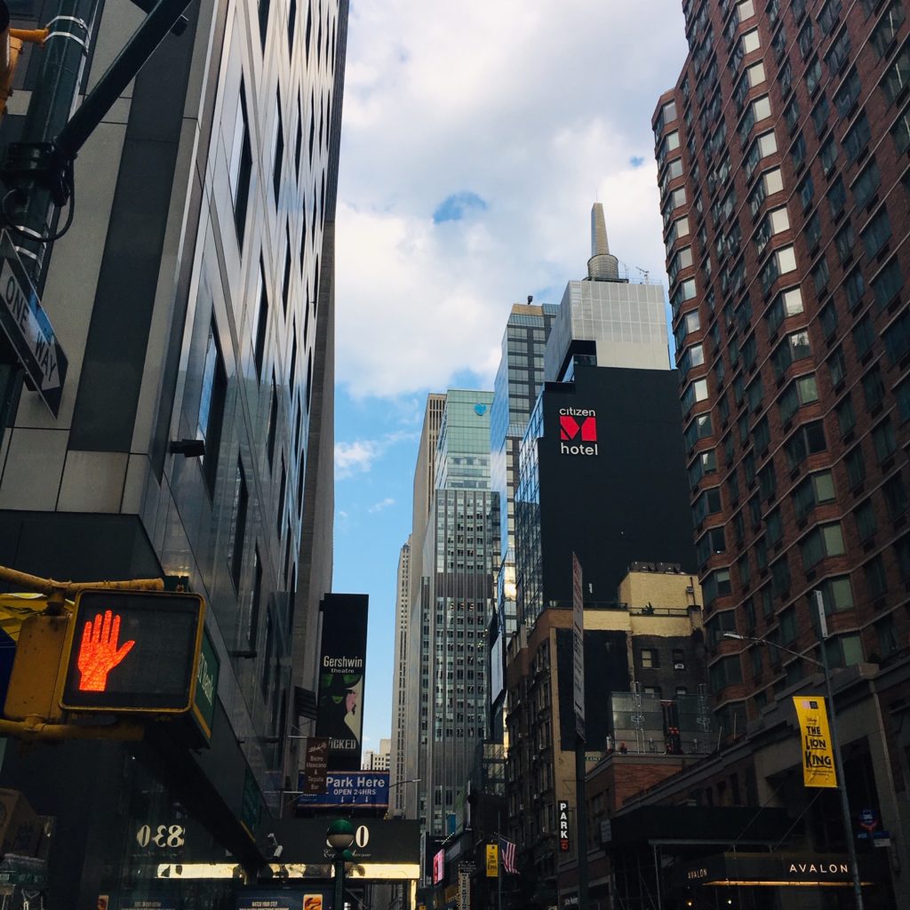 Street view of New York City