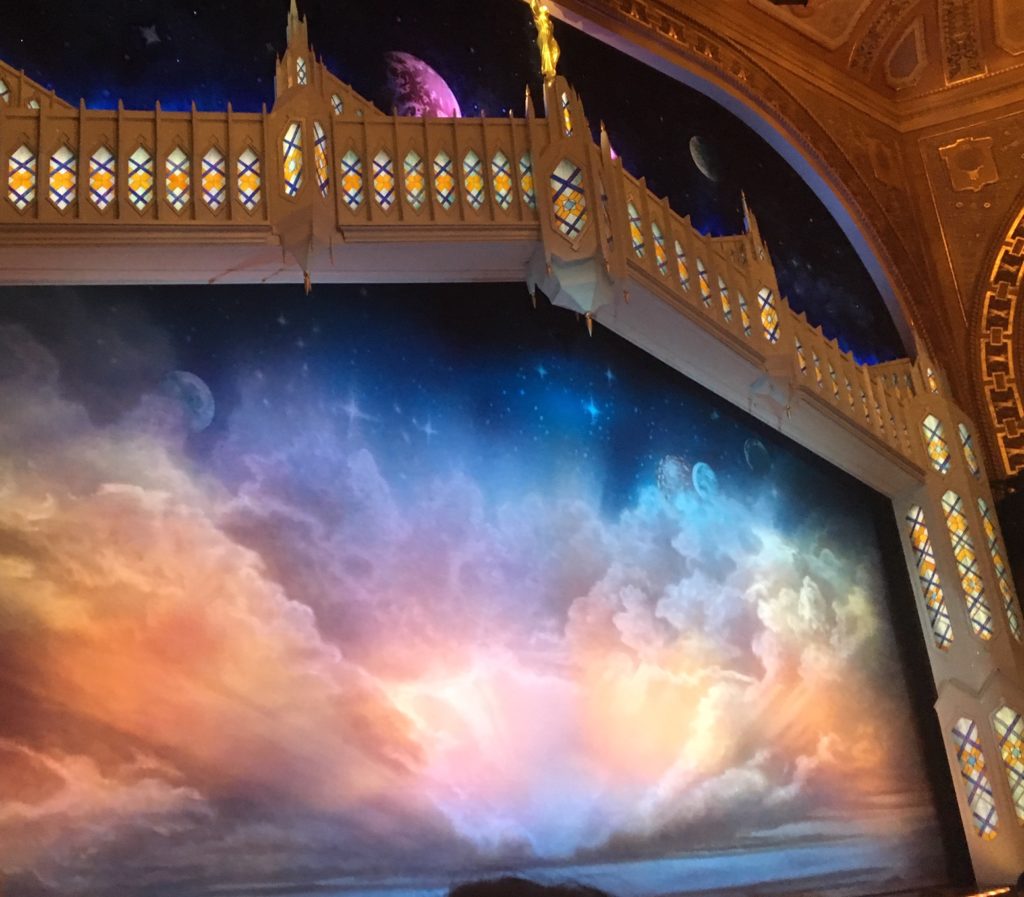 The beautiful stage set of The Book of Mormon