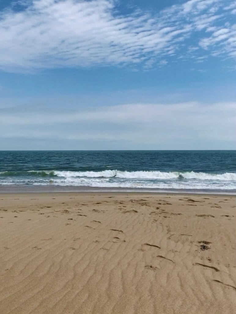 Waves crashing on the shore at Bethany Beach, DE