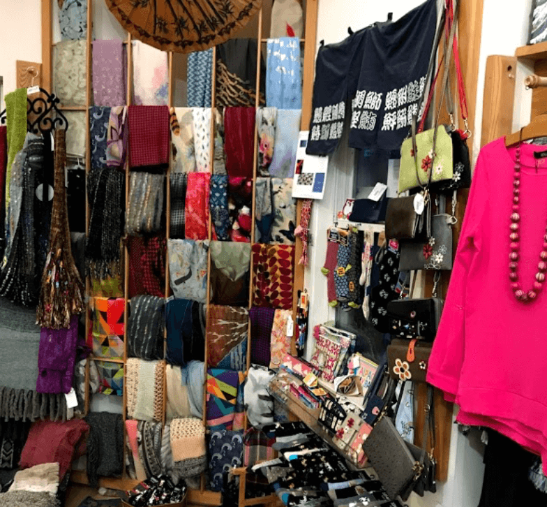 Scarves and hairclips at Japanesque in Bethany Beach DE
