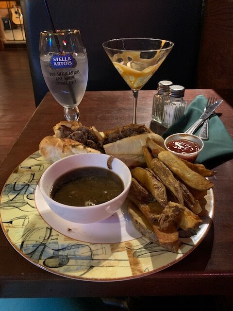 Caramel Appletini and French Dip 