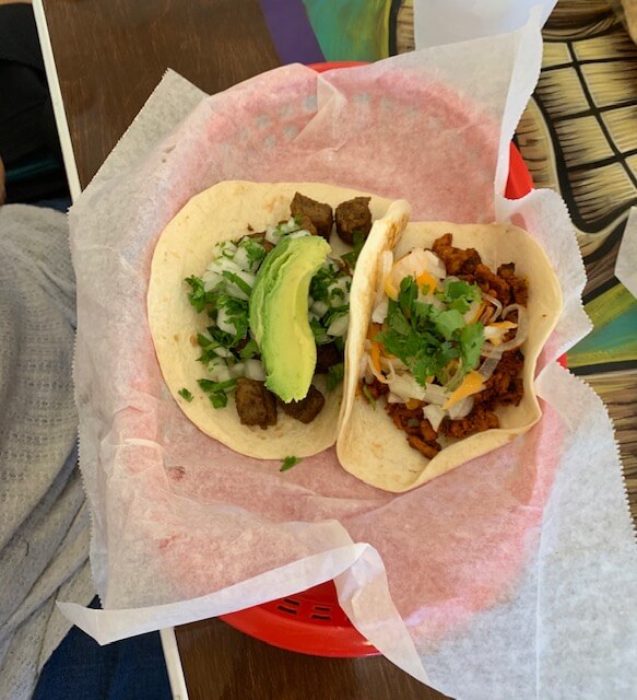 Beef and Chicken Tacos at Taco Deli