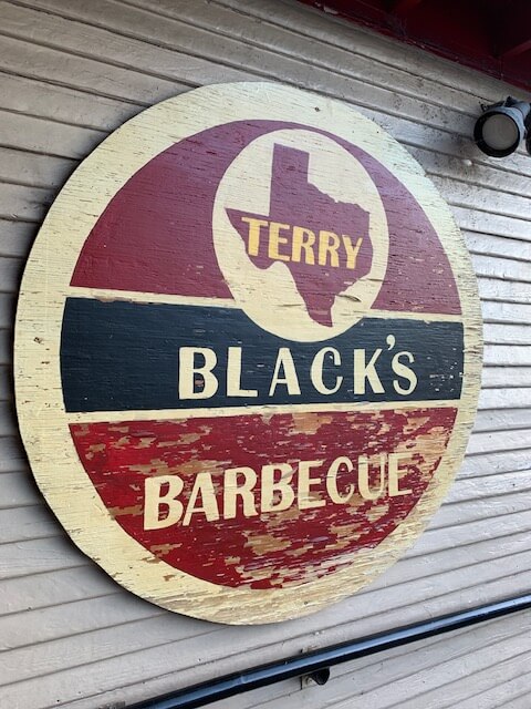 Terry Black's BBQ sign