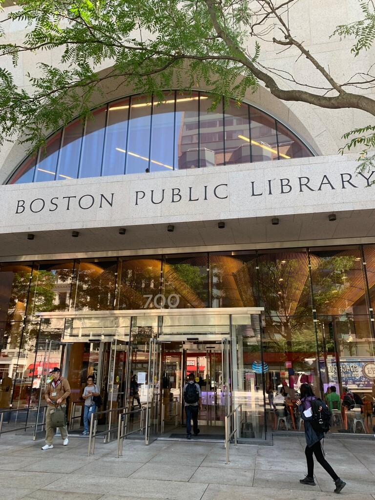 Boston Public Library Entrance