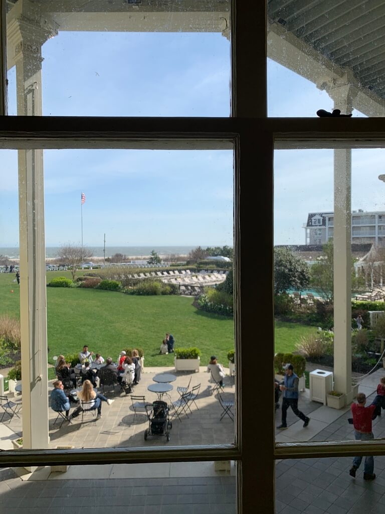 Looking out the window of Congress Hall