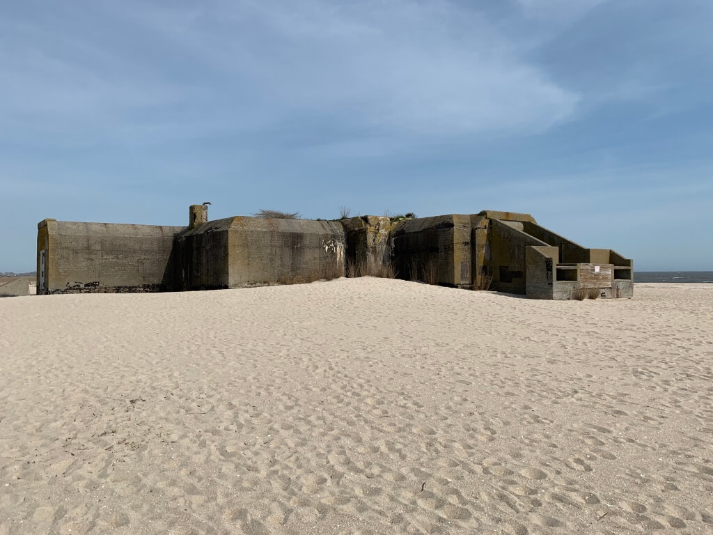 WWII defense bunker on Cape May shore